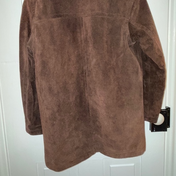 J CREW Men's Chocolate Suede Car Coat with Quilted Lining - Picture 5 of 10